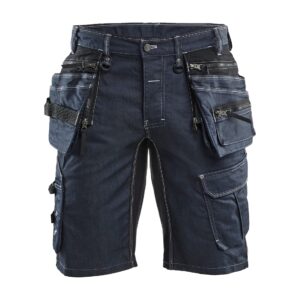 Short X1900 Denim stretch bleu/noir